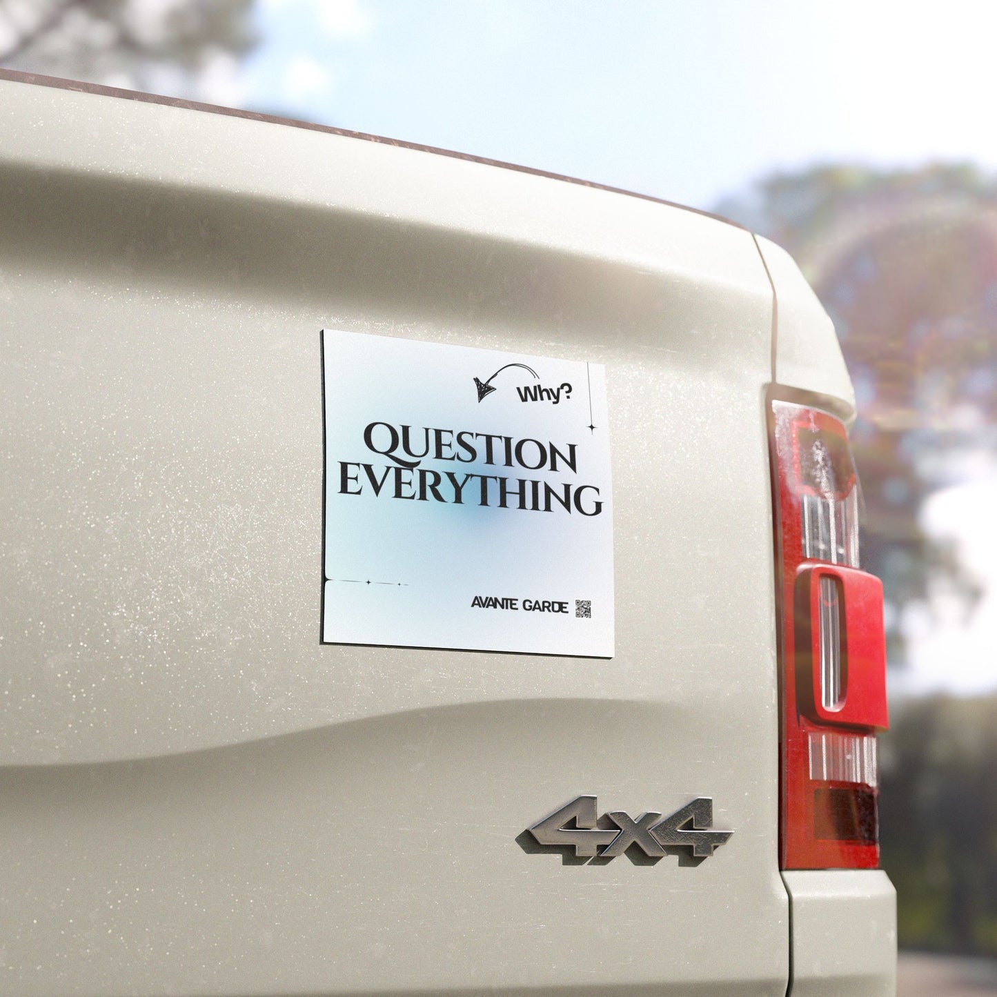 Motivational Car Magnet - "Question Everything" | Thought-Provoking Decor for Your Vehicle