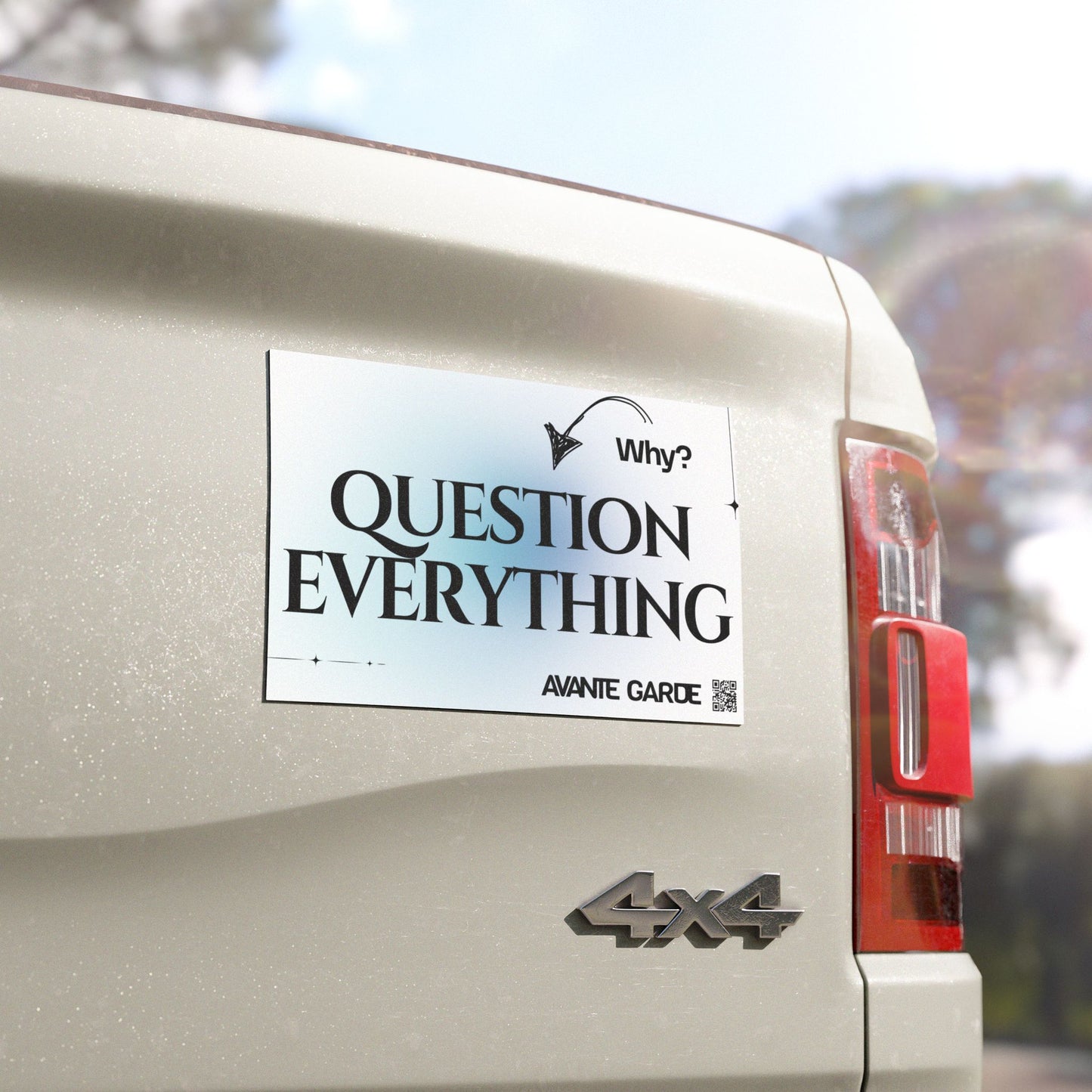 Motivational Car Magnet - "Question Everything" | Thought-Provoking Decor for Your Vehicle