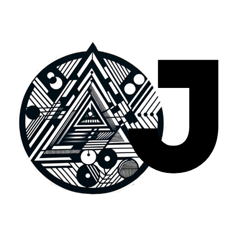 AJ Corrales LLC logo BLack and white letters